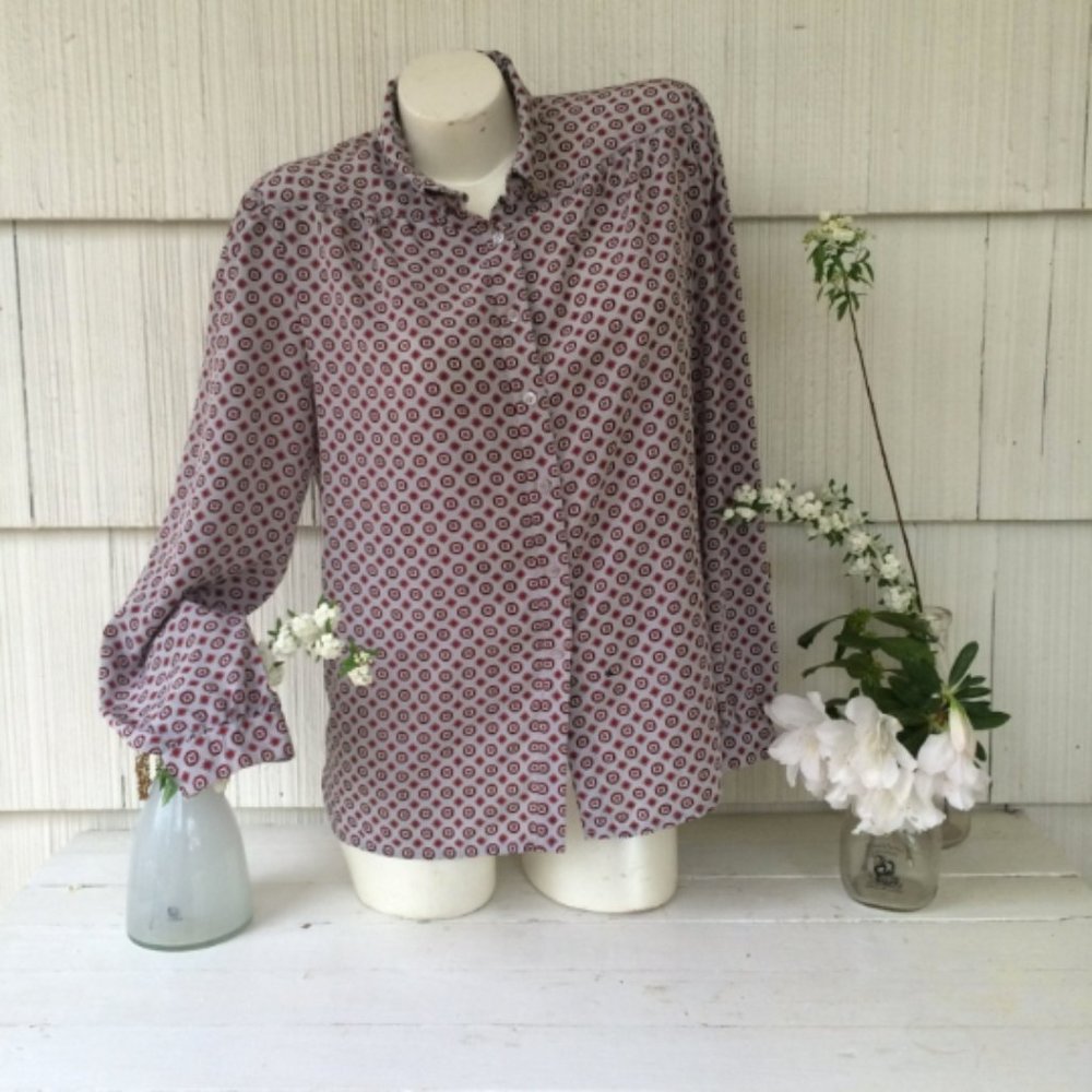 Vintage Haberdashery Novelty Print Blouse